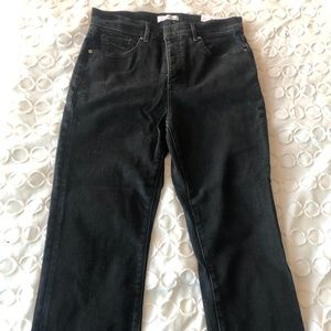 LOFT High Waist Straight Crop Black Jeans - Size 6 NWT